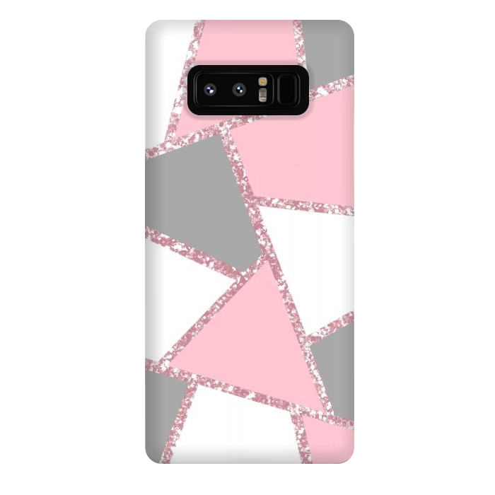 Galaxy Note 8 StrongFit Geometric pink glitters by Jms