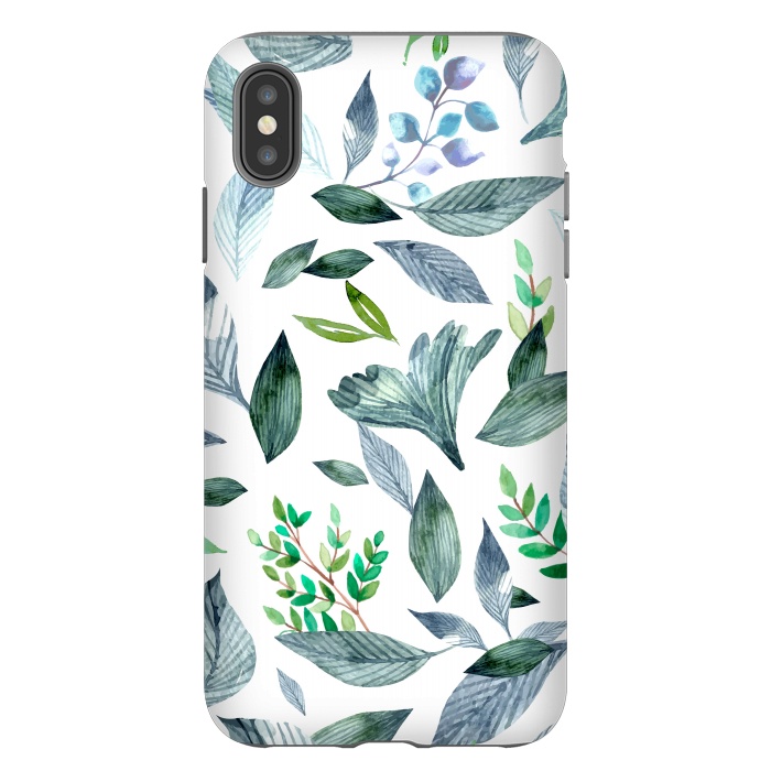 iPhone Xs Max StrongFit Watercolor fallen leaves 2 by Bledi