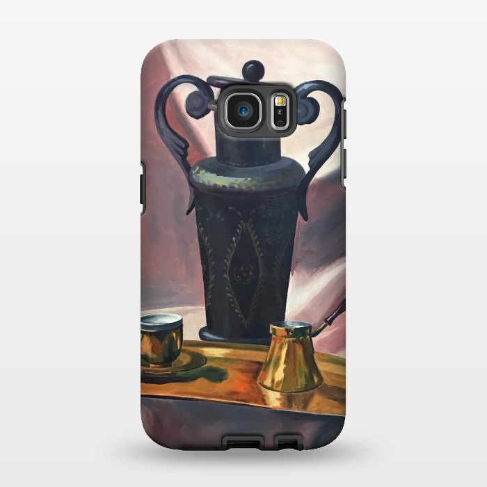 Galaxy S7 EDGE StrongFit Peaceful nature #Oil #on #canvas by Bledi