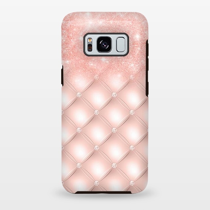 Galaxy S8 plus StrongFit Blush Pink Glitter on Luxury Pink Diamonds  by  Utart