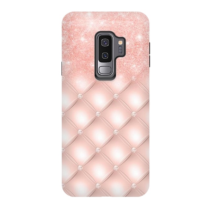 Galaxy S9 plus StrongFit Blush Pink Glitter on Luxury Pink Diamonds  by  Utart