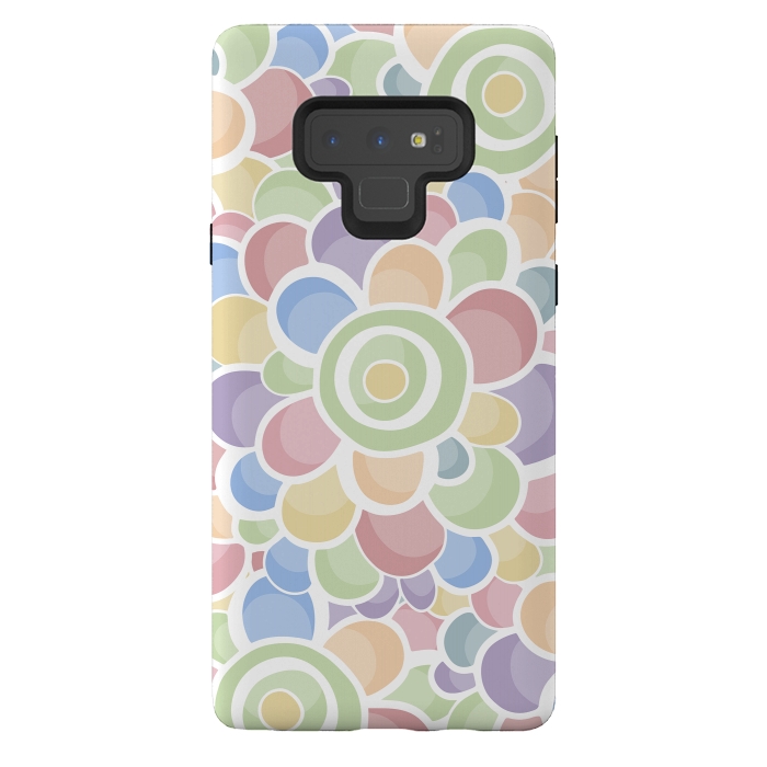Galaxy Note 9 StrongFit Pastel Bubble Flower by Majoih