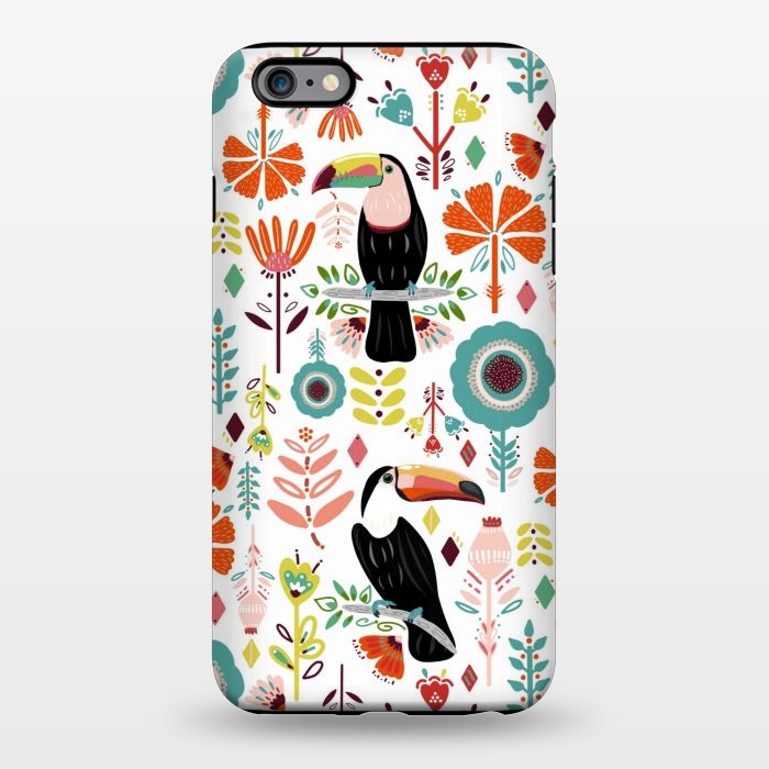 iPhone 6/6s plus StrongFit Colorful Toucans  by Tigatiga