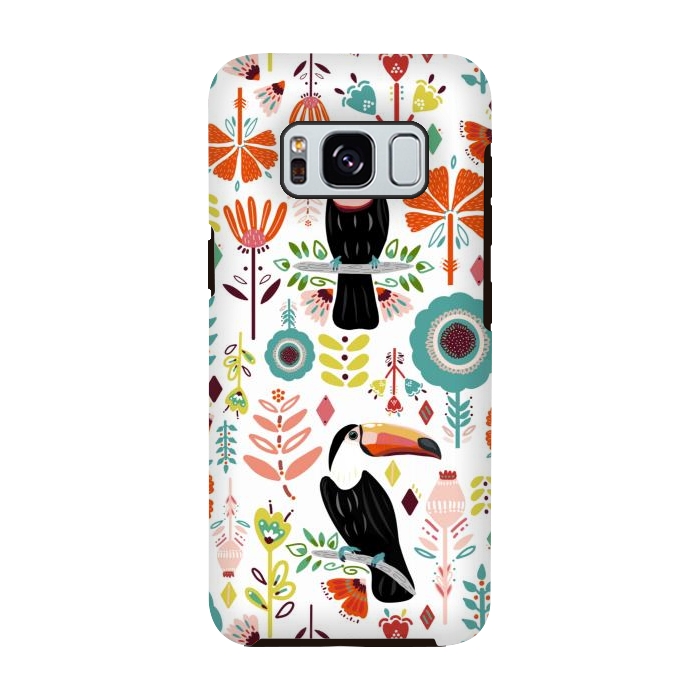 Galaxy S8 StrongFit Colorful Toucans  by Tigatiga