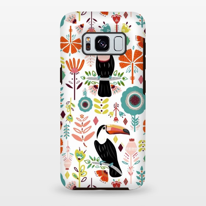 Galaxy S8 plus StrongFit Colorful Toucans  by Tigatiga