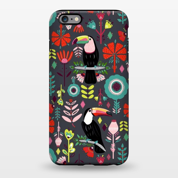 iPhone 6/6s plus StrongFit Colorful Toucans With Bright Red  by Tigatiga