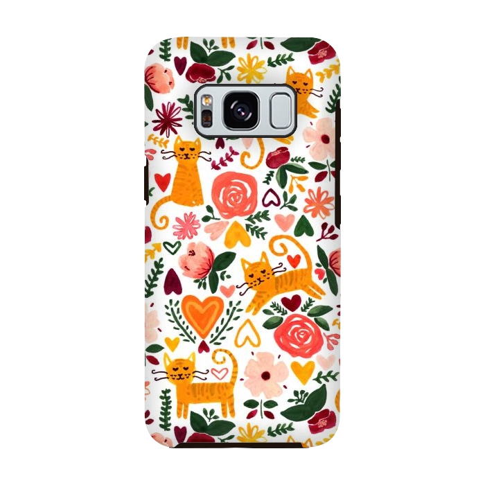 Galaxy S8 StrongFit Valentine Cats  by Tigatiga