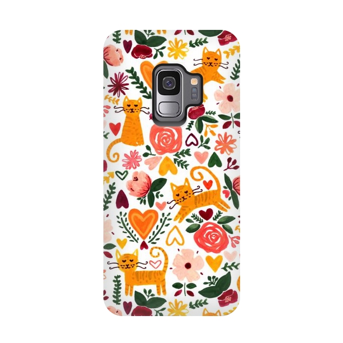 Galaxy S9 StrongFit Valentine Cats  by Tigatiga