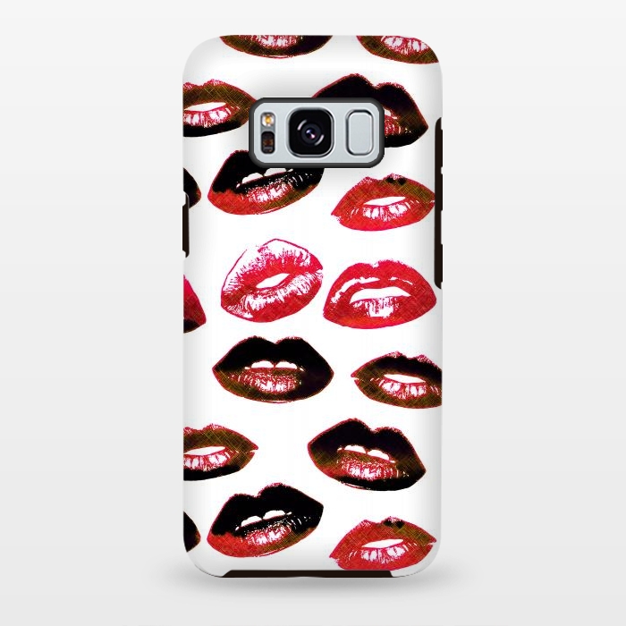 Galaxy S8 plus StrongFit Dark red lipstick kisses - Valentine by Oana 