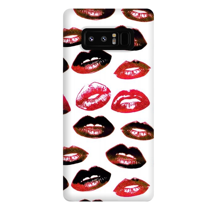 Galaxy Note 8 StrongFit Dark red lipstick kisses - Valentine by Oana 