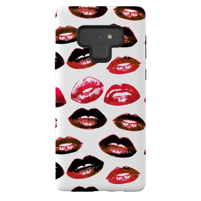 Galaxy Note 9 StrongFit Dark red lipstick kisses - Valentine by Oana 