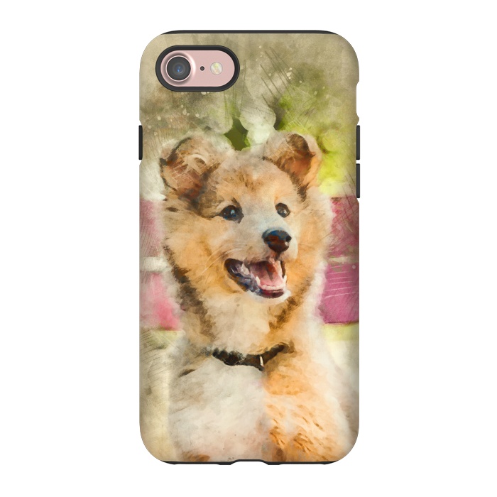 iPhone 7 StrongFit Cute Sheltie Dog by Creativeaxle