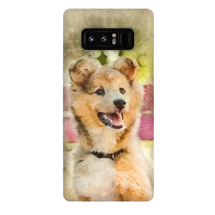 Galaxy Note 8 StrongFit Cute Sheltie Dog by Creativeaxle