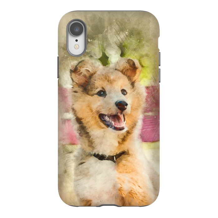 iPhone Xr StrongFit Cute Sheltie Dog by Creativeaxle