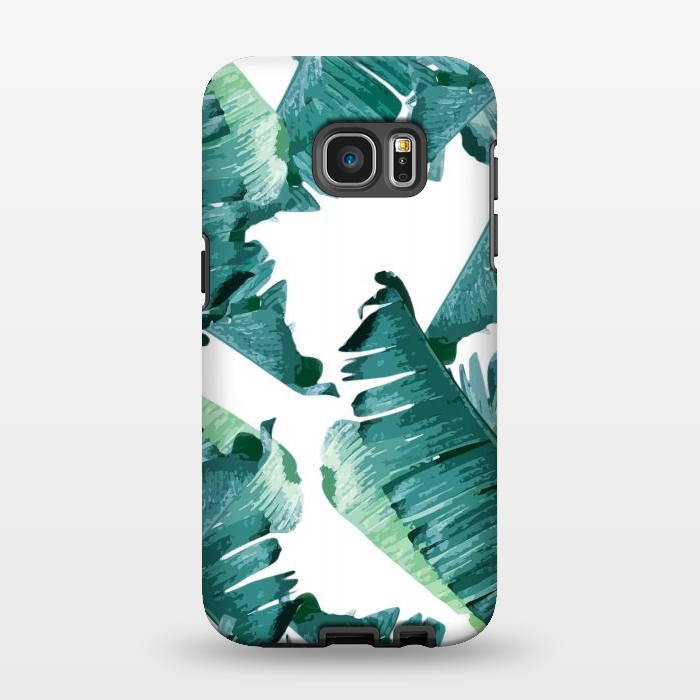 Galaxy S7 EDGE StrongFit Tropical Banana Leaves by Creativeaxle