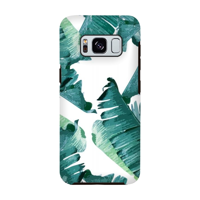 Galaxy S8 StrongFit Tropical Banana Leaves by Creativeaxle