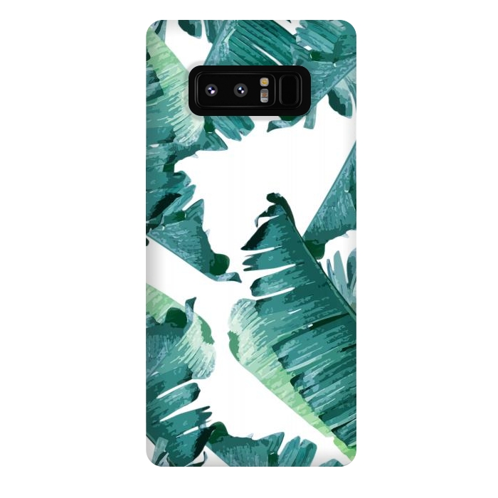 Galaxy Note 8 StrongFit Tropical Banana Leaves by Creativeaxle