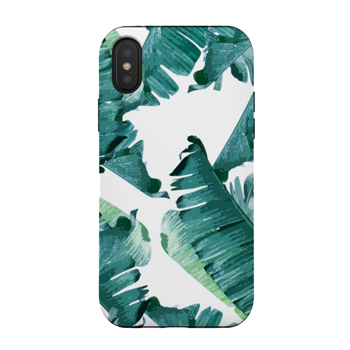 iPhone Xs / X StrongFit Tropical Banana Leaves by Creativeaxle