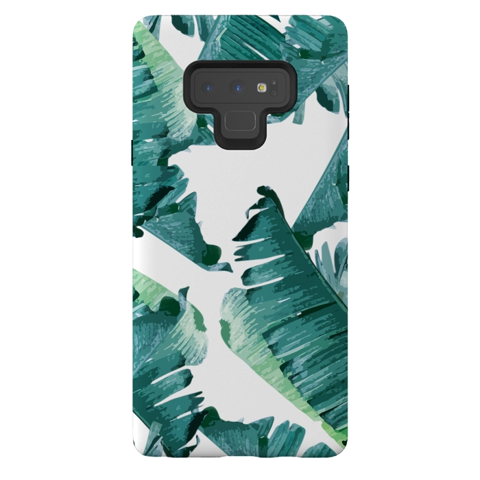 Galaxy Note 9 StrongFit Tropical Banana Leaves by Creativeaxle