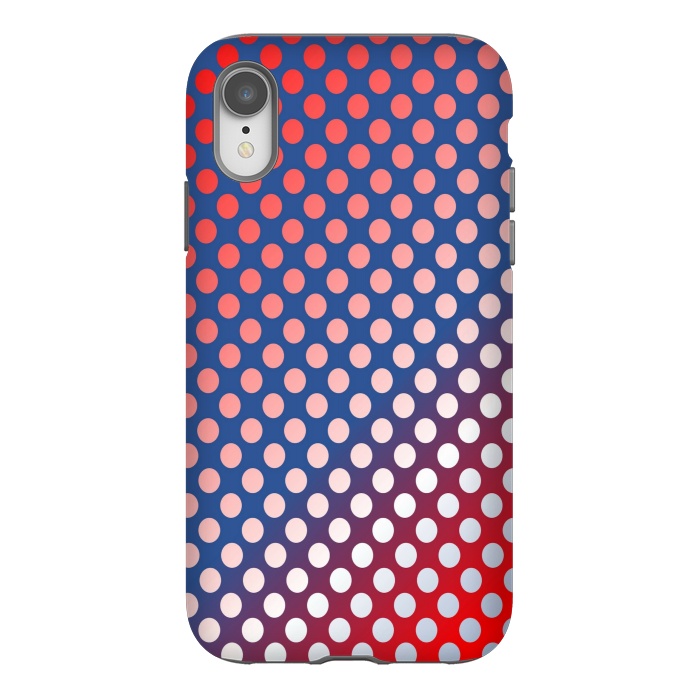 iPhone Xr StrongFit silver polka dots by MALLIKA