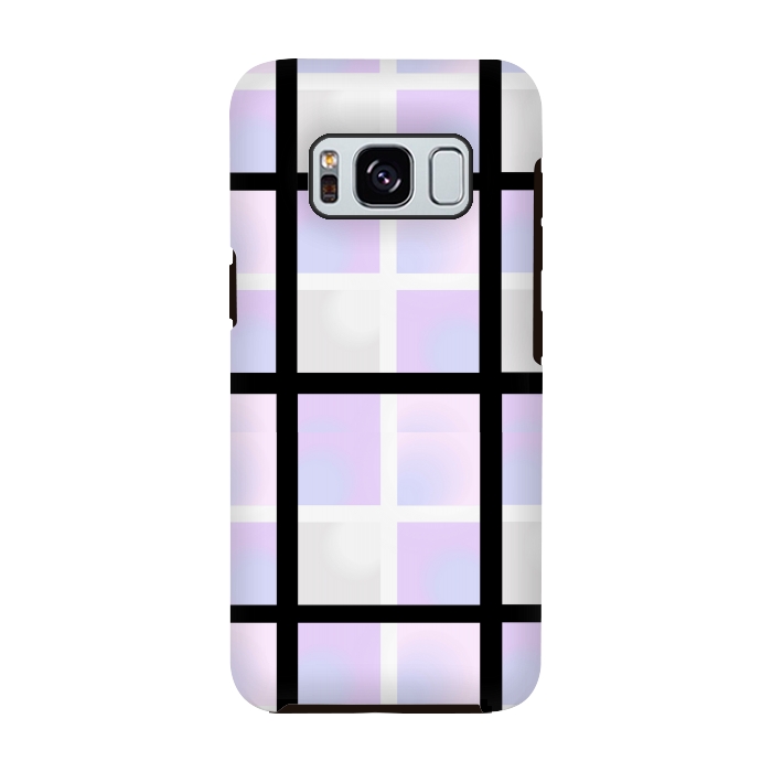Galaxy S8 StrongFit black checks pattern by MALLIKA