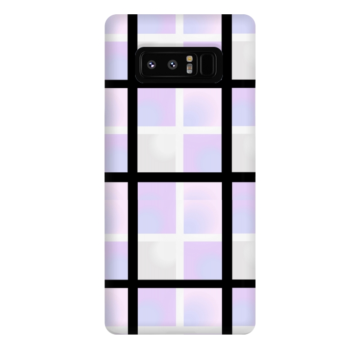 Galaxy Note 8 StrongFit black checks pattern by MALLIKA