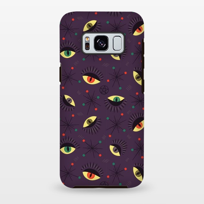 Galaxy S8 plus StrongFit Reptile Witch Eyes Spooky Retro Pattern by Boriana Giormova