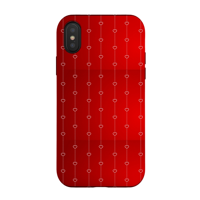 iPhone Xs / X StrongFit VALENTINE RED HEARTS by MALLIKA