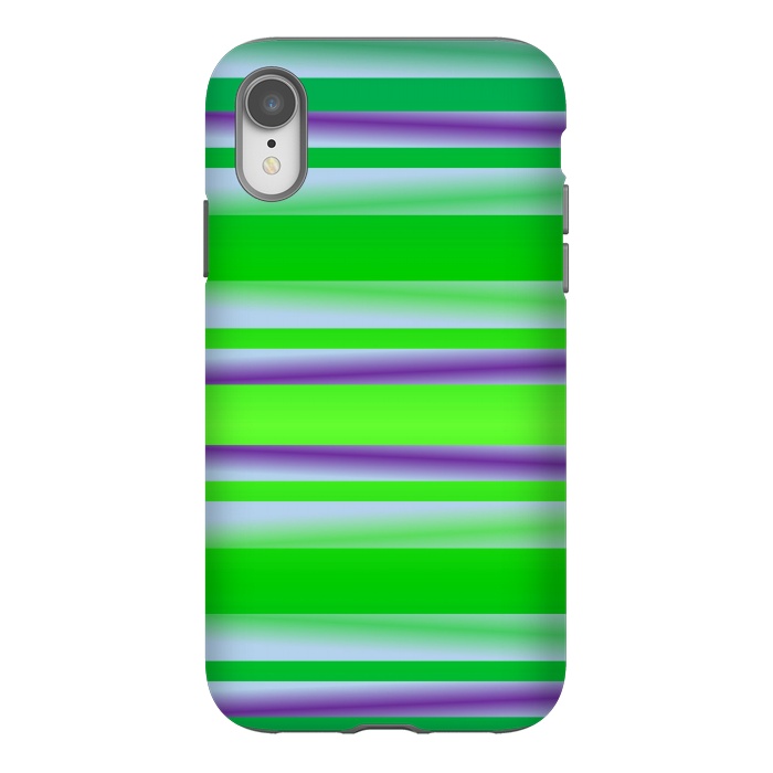 iPhone Xr StrongFit green abstract lines by MALLIKA