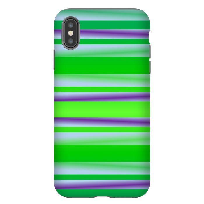 iPhone Xs Max StrongFit green abstract lines by MALLIKA