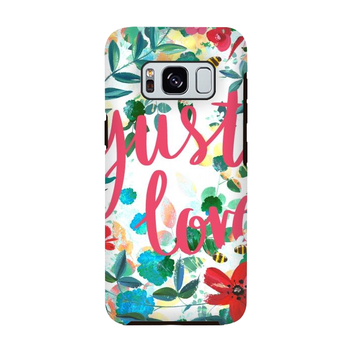 Galaxy S8 StrongFit Just love vibrant flowers and insects Valentine's by Oana 