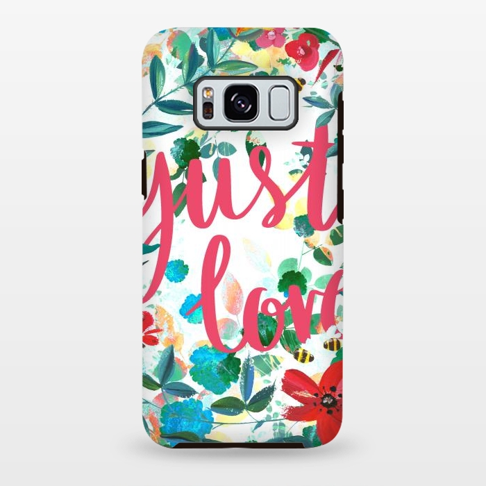 Galaxy S8 plus StrongFit Just love vibrant flowers and insects Valentine's by Oana 