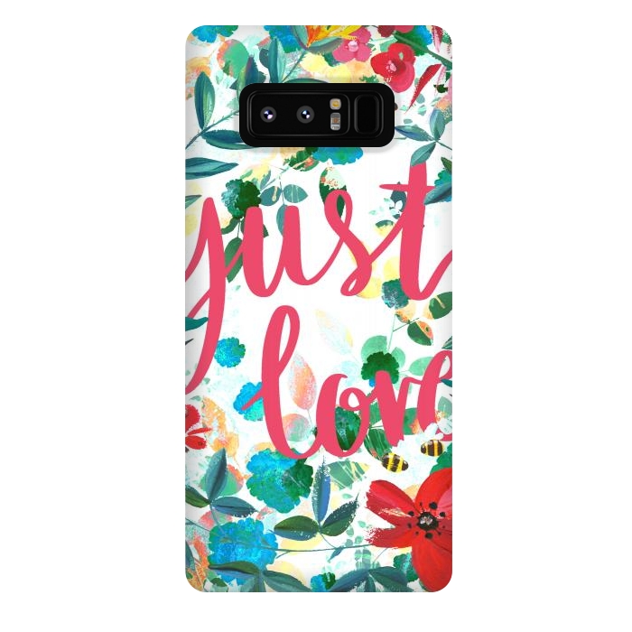 Galaxy Note 8 StrongFit Just love vibrant flowers and insects Valentine's by Oana 