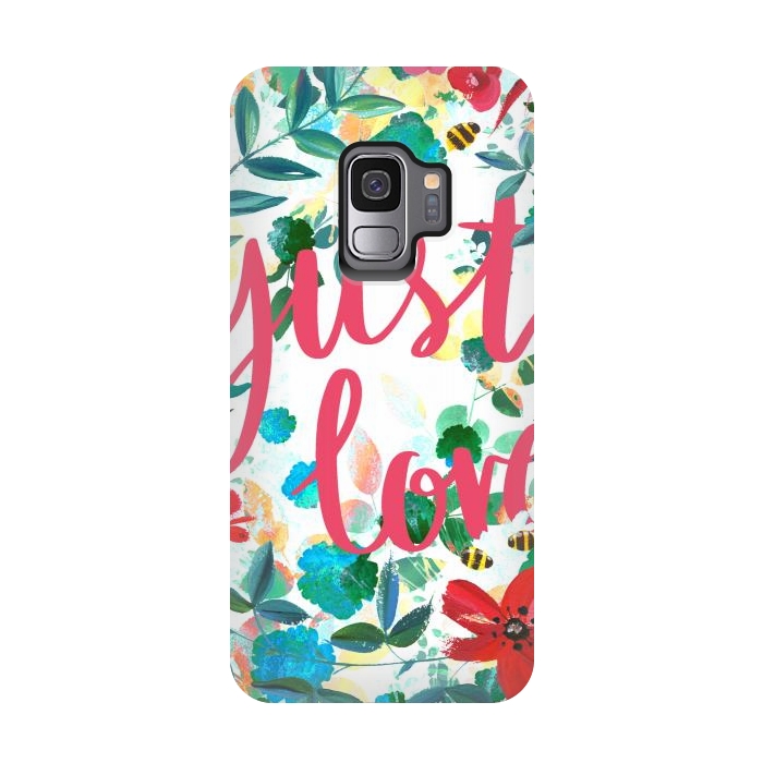 Galaxy S9 StrongFit Just love vibrant flowers and insects Valentine's by Oana 