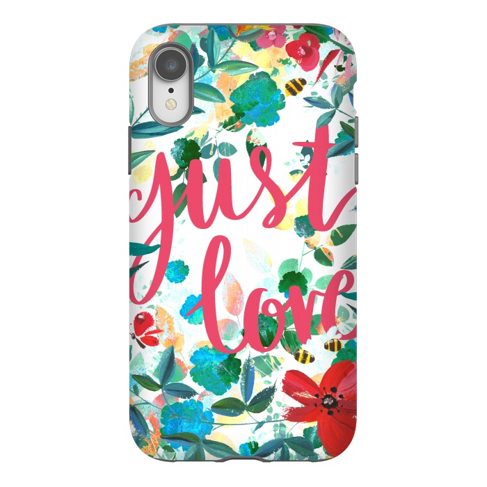 iPhone Xr StrongFit Just love vibrant flowers and insects Valentine's by Oana 