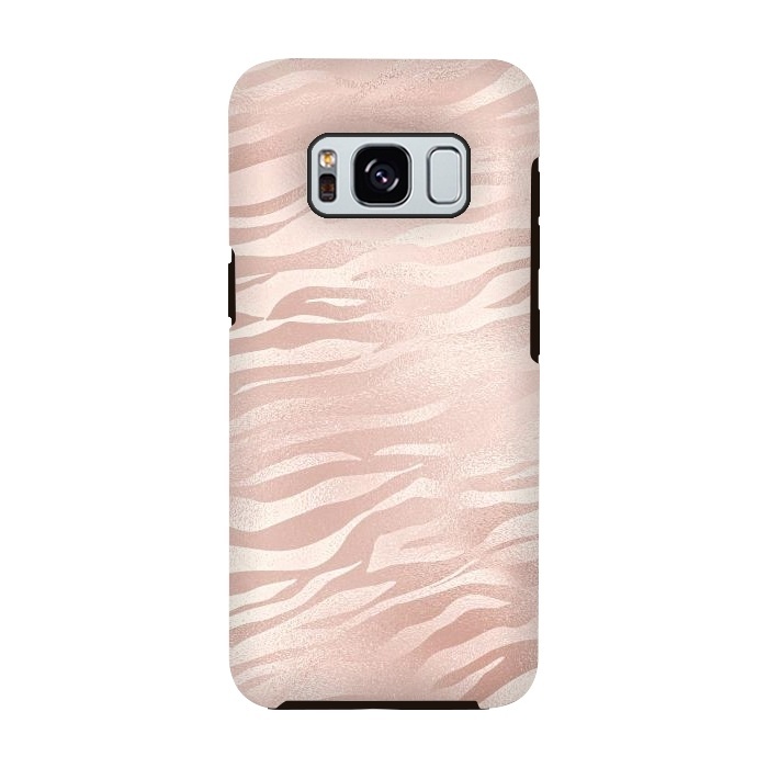 Galaxy S8 StrongFit Rose Gold Tiger by  Utart