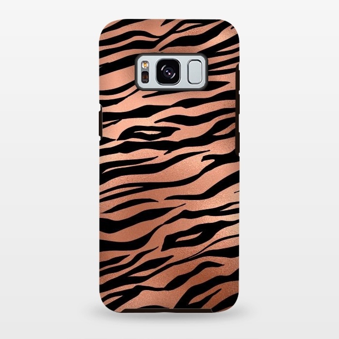 Galaxy S8 plus StrongFit Copper and Black Tiger by  Utart