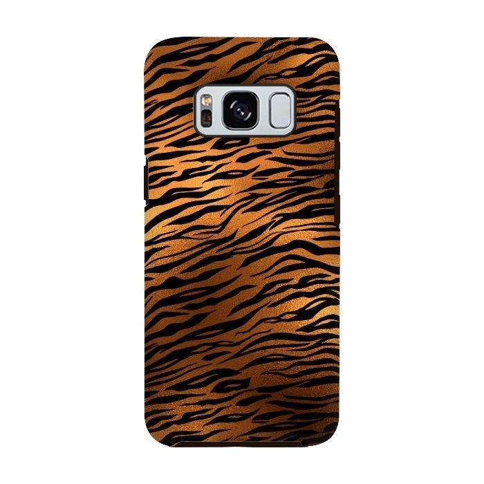 Galaxy S8 StrongFit Copper Gold Tiger by  Utart