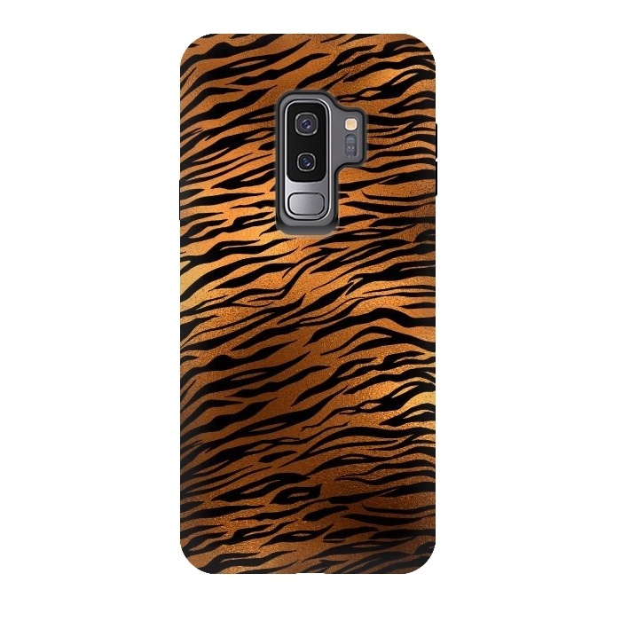 Galaxy S9 plus StrongFit Copper Gold Tiger by  Utart