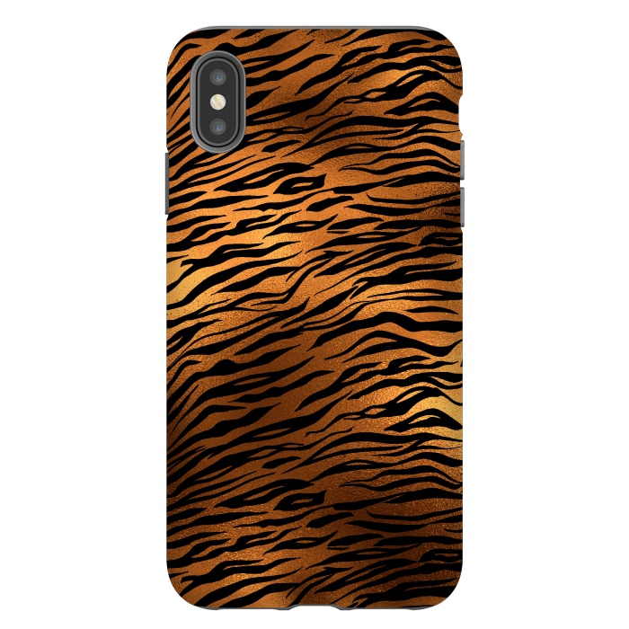 iPhone Xs Max StrongFit Copper Gold Tiger by  Utart