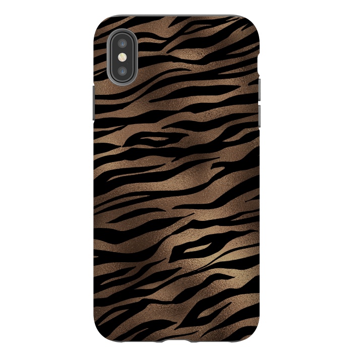 iPhone Xs Max StrongFit Dark Copper Tiger by  Utart