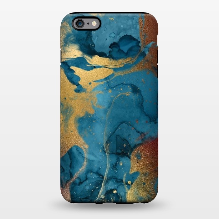 iPhone 6/6s plus StrongFit Gold and Indigo Ink Marble by  Utart