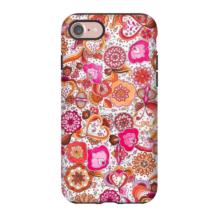 iPhone 7 StrongFit Sowing the Seeds of Love - Pink and Coral by Paula Ohreen