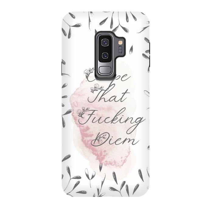 Galaxy S9 plus StrongFit Carpe that fucking diem - floral by  Utart