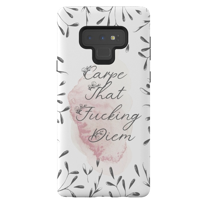 Galaxy Note 9 StrongFit Carpe that fucking diem - floral by  Utart