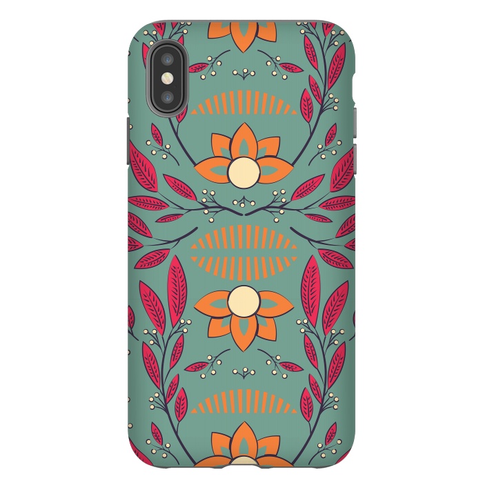 iPhone Xs Max StrongFit Flora Green 002 by Jelena Obradovic
