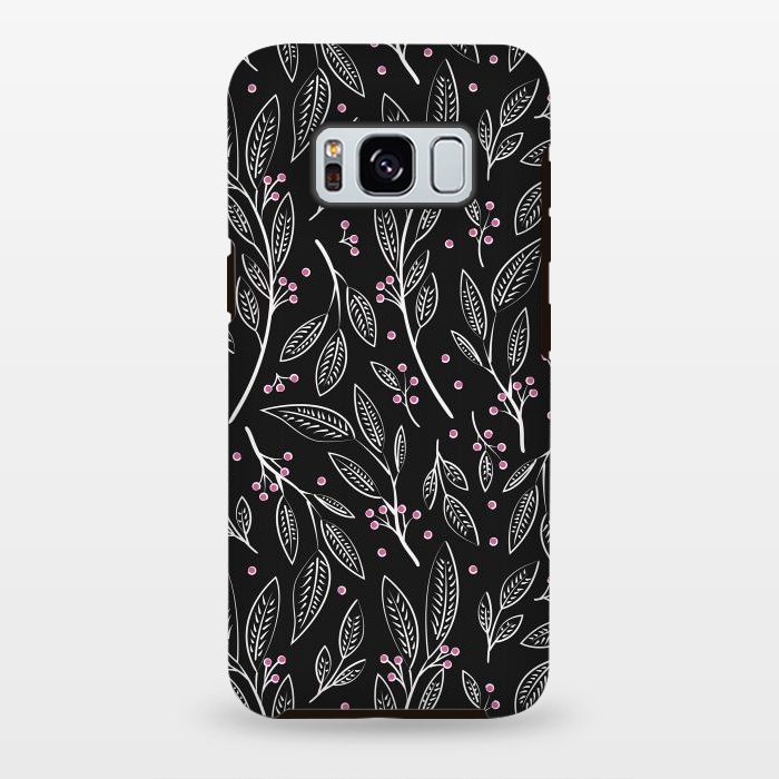 Galaxy S8 plus StrongFit Flora Black 005 by Jelena Obradovic