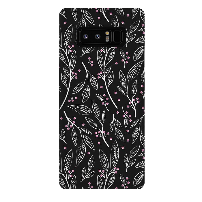 Galaxy Note 8 StrongFit Flora Black 005 by Jelena Obradovic