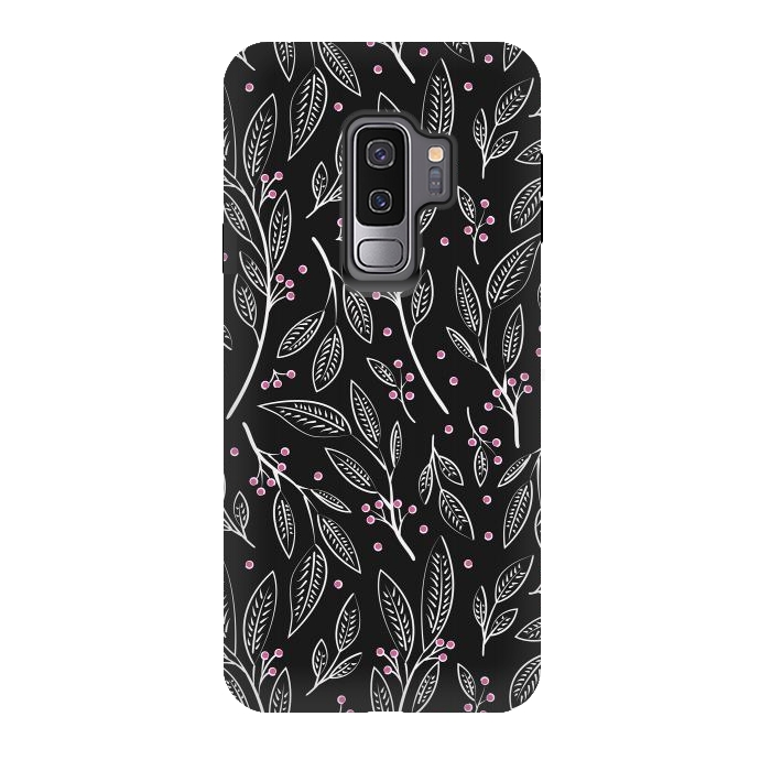 Galaxy S9 plus StrongFit Flora Black 005 by Jelena Obradovic