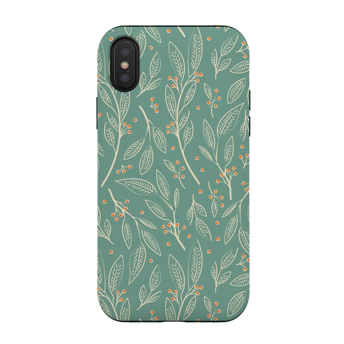 iPhone Xs / X StrongFit Flora Green 006 by Jelena Obradovic
